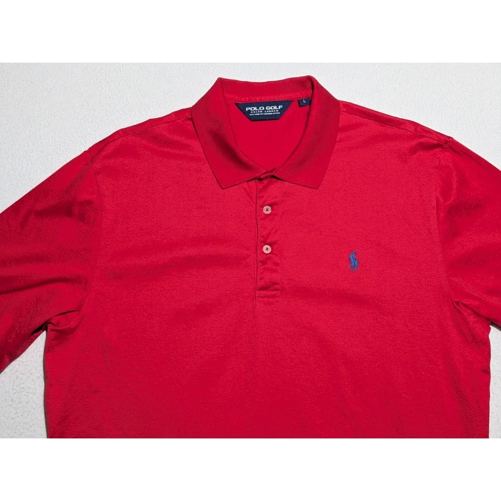 Polo Golf Ralph Lauren Red Polo Shirt Men's Large Classic‎ Preppy Golf